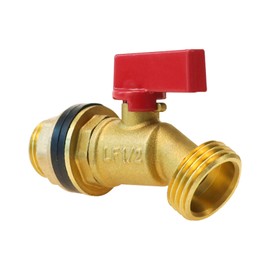 Napredak Brass Rain Barrel Faucet Spigot Kits, GHT 3/4 Male Threaded Quarter Turn Ball Valve with Bulkhead Fitting, high flow Outdoor Water Spigot for 5/55 Gallon Bucket, Water Tanks