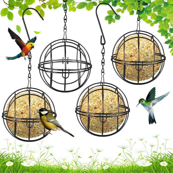 Cfcyhla Pack of 4 Fat Ball Holders for Hanging, Fat