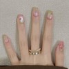 YXRXKJ Nail Tips, Short, Cat Eye, Medium, 24 Pieces, Nail