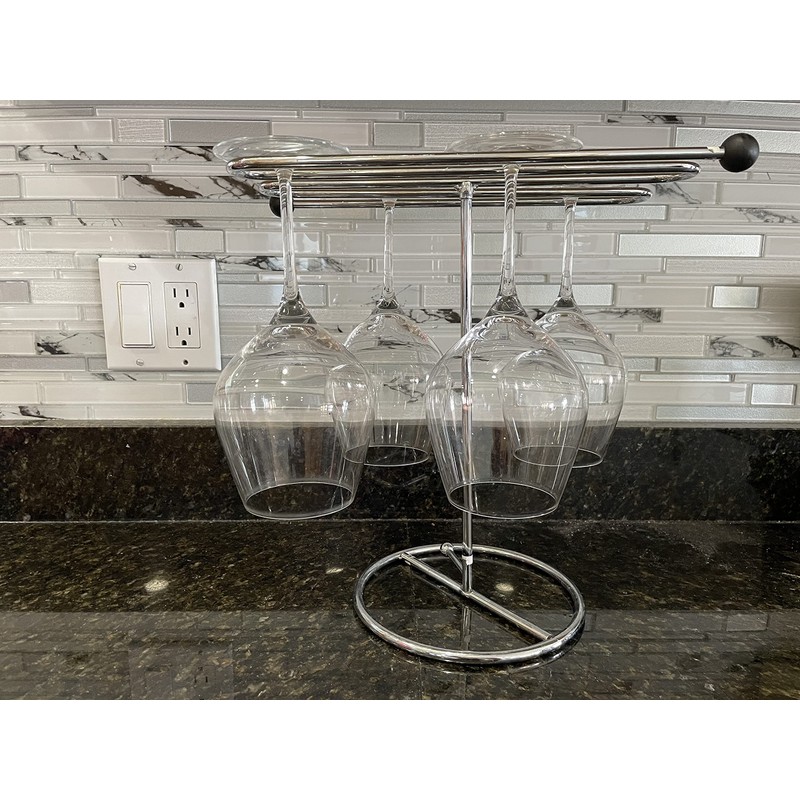 Happy Hour Stemware Drying Rack, Silver