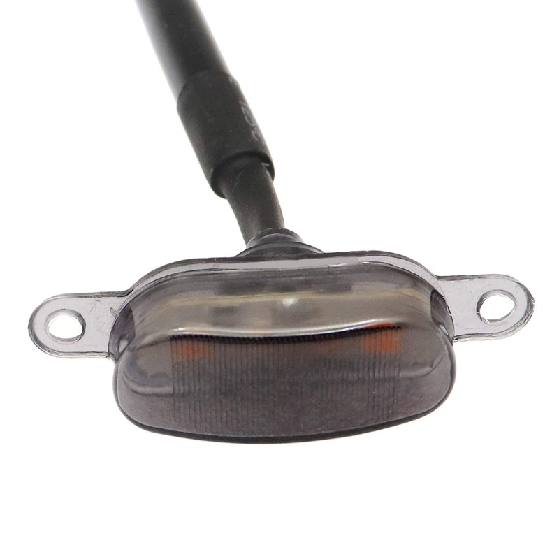 SecosAutoparts Front Grille 3pcs Smoked Lens Amber LED Lamp Running