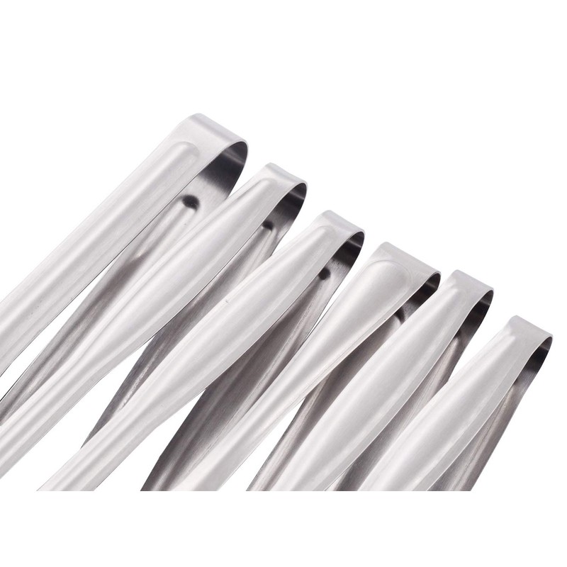 HINMAY Small Serving Tongs Set 6-Inch Appetizer Tongs Stainless Steel