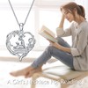 Book Lover Necklace for Women Silver Reading Book Pendant with