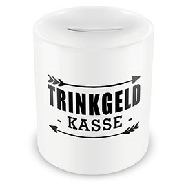 Samunshi® Tip Money Box Coffee Cashier - Tip Cash Till - Hairdresser Tip Tin Money Box Tip Piggy Bank Tip Money Box