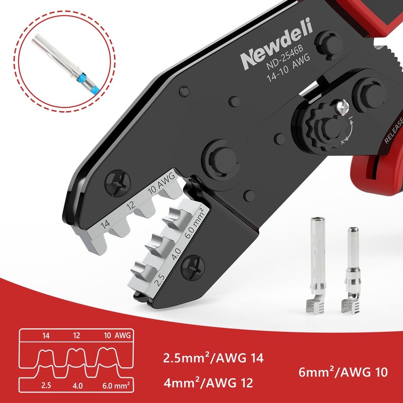 Newdeli Wire Crimping Tool for Solar Connectors - AWG 14