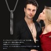 Yooping Men's Surgical Stainless Steel Silver Simple Stick Pendant Necklace,