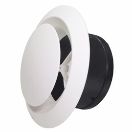 5 Inch Adjustable Air Vents, ABS Round Vent Cover Exhaust Wall Ceiling Vent Wall Ceiling Cover for Indoor Air Circulation Ventilation