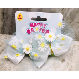 Tulle 2ct Happy Easter Organza Printed Tulle Bows