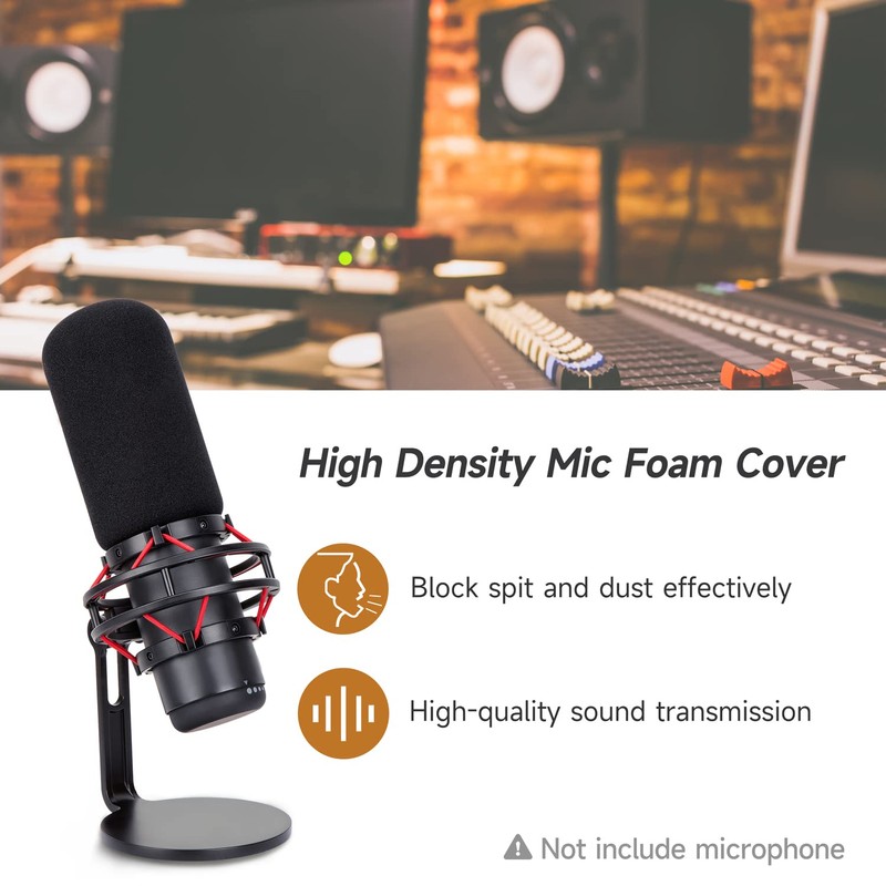 Funda de espuma para micrófono HypherX QuadCast – Filtro Pop