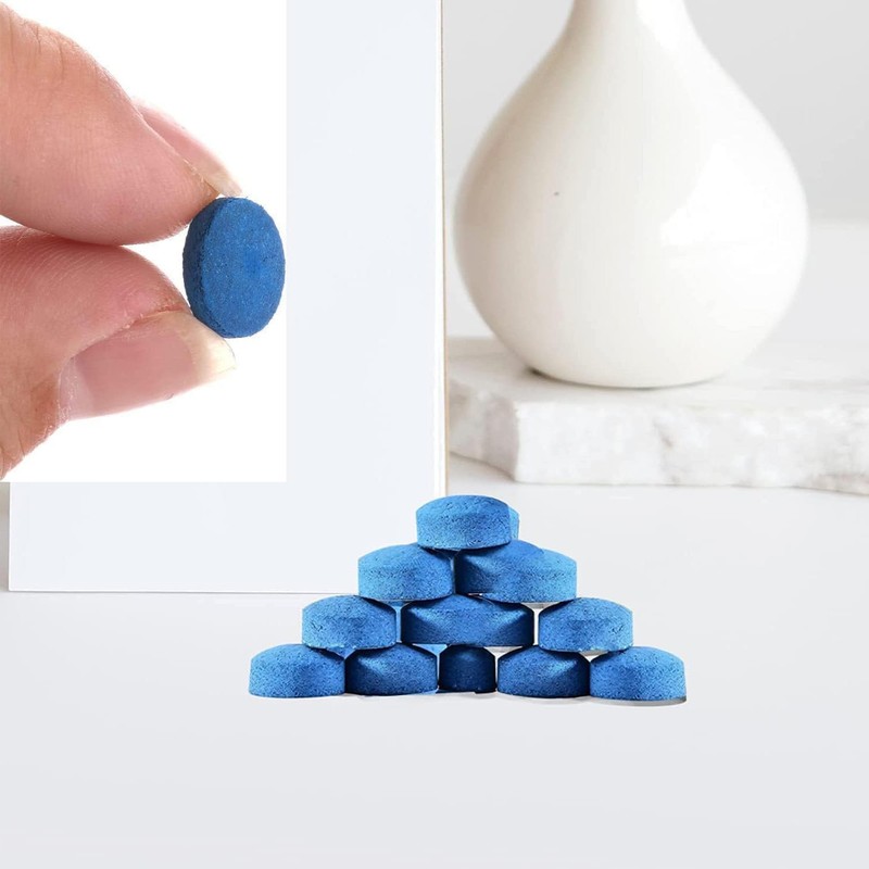 Zbssny 50 Pieces Cue Tips, 10mm Pool Tips Snooker Tips,Blue
