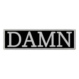 Embroidered Velcro Patch, White and Black