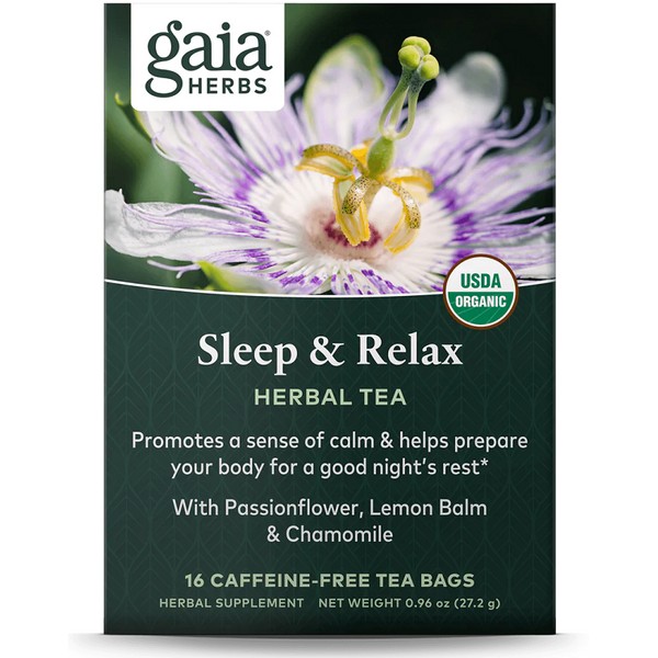 Gaia Herbs Sleep & Relax Herbal Tea Bags 16 - Expiry 02/09/24