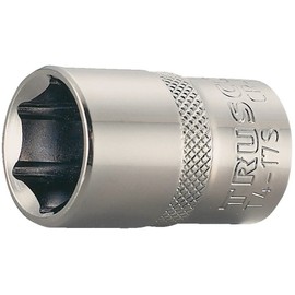 TRUSCO T4-22S Socket, Hexagonal Type, Insertion Angle 0.5 inches (12.7 mm), Opposite Side 0.9 inches (22 mm)