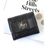 SecretDoor 333043-01 Black Trifold Wallet, Women's, Trifold Wallet, Compact Wallet,