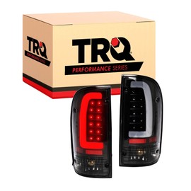 TRQ Driver & Passenger Side Performance LED Tail Light Set Black Housing Clear Lens Compatible with 1995-2000 Toyota Tacoma TO2800116 TO2800139