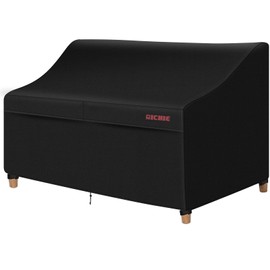 RICHIE Patio Loveseat Cover - Waterproof Outdoor 3-Seater Sofa Cover with Air Vent, UV Resistant Patio Furniture Covers for 90"W*34"D*31"H Loveseats (Black)