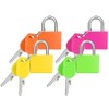4 Pcs Suitcase Locks with Keys, Small Padlocks Luggage Locks