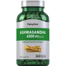 Piping Rock Ashwagandha Supplement 4500 mg | 240 Capsules | Non-GMO | by Piping Rock