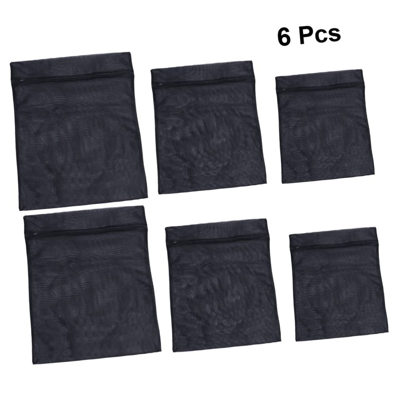 Gatuida 6Pcs Mesh Washing Bags Polyester Laundry Bags for Zipper