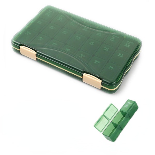 NIPOGEAR 7 Day Pill Box Assortment 21 Compartment, Multi-Compartment PP