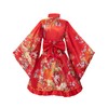 Japanese Anime Women's Dance Kimono Robe Fancy Dress Yukata Silk