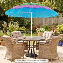 6 FT Tiki Thatched Patio Beach Umbrella with Push Button Tilt & Carrying Bag for Beach & Patio Usecolor: Multicolor Color