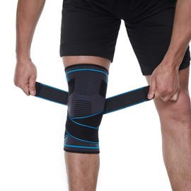 YXTC Knee Supporter, Medical Use, Sports, Climbing, Running, Football, Basketball, Ligament, Injury Recovery, Meniscus Injuries, Muscle Protection, Left and Right Use, 1 Piece (S-LM)