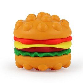 Anboor Pop Fidget Toys, 3D Silicone Hambergur Push Bubbles Sensory Toy Pop Stress Ball Anxiety Stress Relief Austism Early Educational Pop Toy for Kids Adults