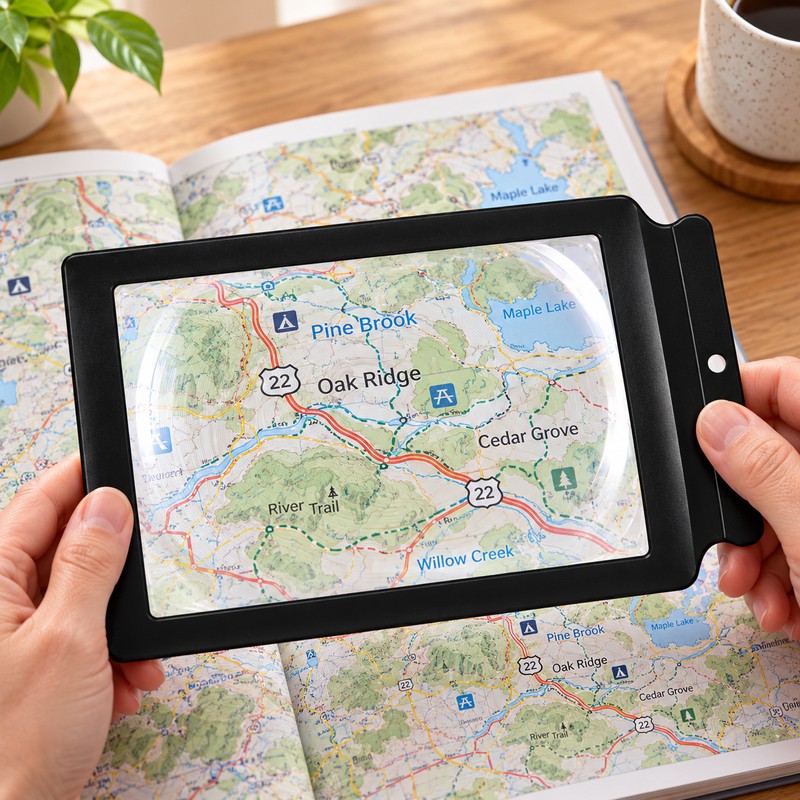 Large Full Page Magnifying Glass for Reading, Lightweight Handheld Reading