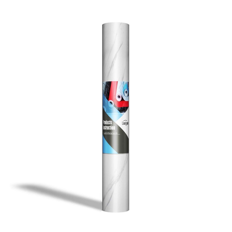 Livelynine 24 x197 Wide White Marble Contact Paper Peel and