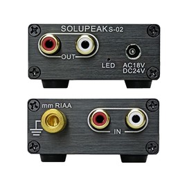 SOLUPEAK NA2 Phono Preamp for Turntable, Home Audio Stereo Phonograph Preamplifier for LP Vinyl Record Player, Turntable preamps with RCA line Output (MM-only)