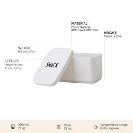 Design Letters Snack box für Brotdose | BPA-frei, Erhältlich in modischen Farben | Ideal für Schule, Arbeit oder unterwegs | mikrowellen- und spülmaschinenfest