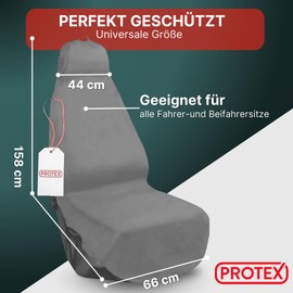 PROTEX Seat Protector for Car Seats, Workshop Protector, Non-Slip and Waterproof, Dirt-Resistant Oxford Material, Ideal Fit