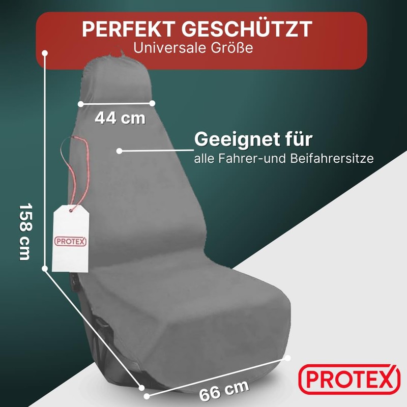 PROTEX Seat Protector for Car Seats, Workshop Protector, Non-Slip and