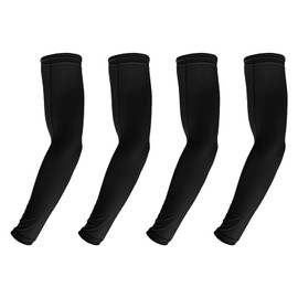 LEMLIN Arm Sleeves Armstulpen für Damen Herren Jugend,Arm Sleeves Kühlung UPF 50+, Kompressions Armstulpen, Sonnenschutz Arm Ärmel, Elastische, Atmungsaktiv, Anti-Rutsch（2 Paar, schwarz）