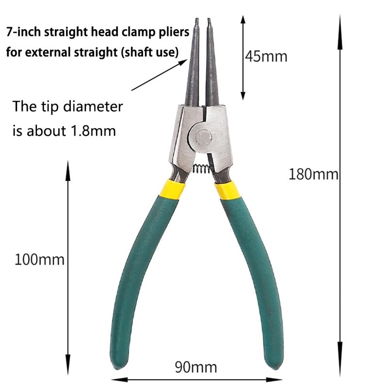 4 Pieces Snap Ring Pliers Set, 7 Inch Heavy Duty