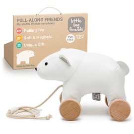 Little Big Friends to Drag-Med | Drag Med Toy for Kids | Traditional Toy | Easy to Clean | Hypoallergenic | Polar Bear Nathan