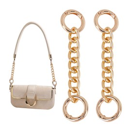 UNICRAFTALE 2Pcs Bag Extender Chain Golden Handbag Strap Extender Bag Strap Extender Alloy Purse Strap Extenders Metal Bag Strap Replacement with Alloy Clasps for Bag Crafts Making 10.55cm
