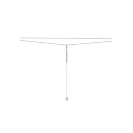 Elli Women's Solitaire Y-Chain Necklace with Crystals in 925 Sterling Silver, Silver, Crystal