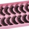 Clear Band Eyelashes Russian Volume Fluffy Strip Lashes 10 Pairs
