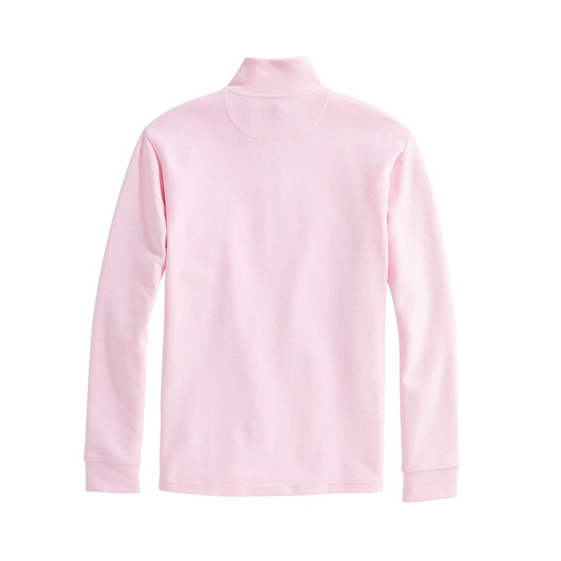 vineyard vines Men's Saltwater Quarter-Zip Pullover Sweater, Pink Cloud Solid,