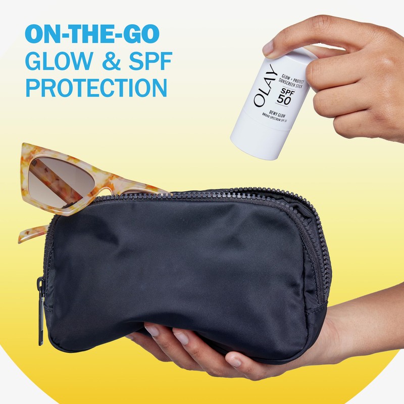 Olay Glow & Protect SPF 50 Face Sunscreen Stick, Fragrance