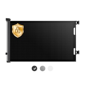 HAMOPY Retractable Baby Gates, 33" Tall, Extends up to 71" Extra Wide Baby Gate, Durable Auto-Lock Mesh Dog Gate, Pets and Child Safety Gates for Stairs, Doorways, Hallways, Indoor, Outdoor(Black)