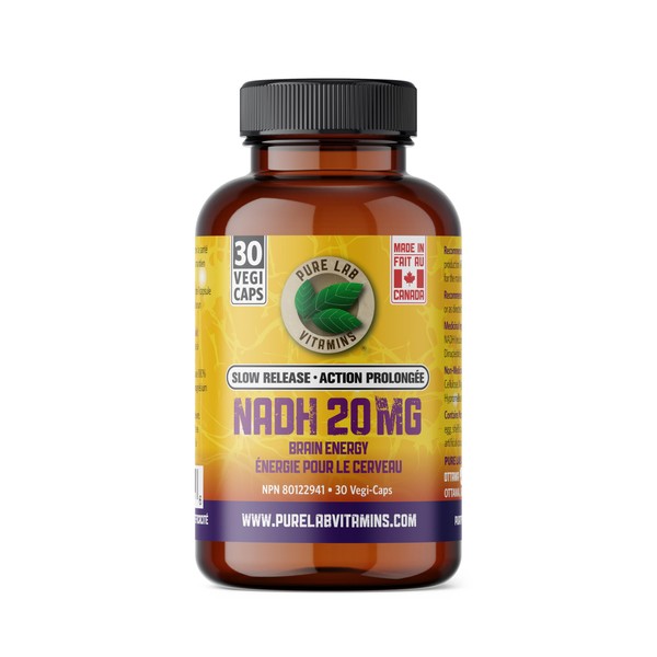 Pure Lab Vitamins - NADH Supplement, 30 Vegi Capsules -