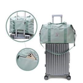 KARRESLY Travel Duffel Bag for Women,Shoulder Weekender Overnight Bag Sports Gym Tote Bag,Waterproof(Sky Blue) free size