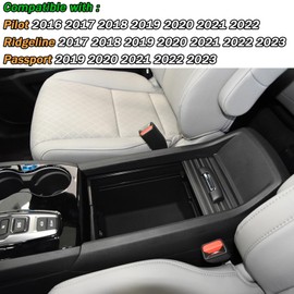 TACOBRO Center Console Dividers Compatible with Honda Pilot 2016-2022 / Ridgeline 2017-2022 2023/ Passport 2019-2022 2023 Accessories, Interior Armrest Insert Underseat Storage