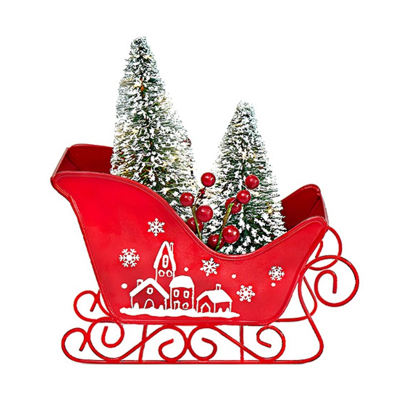 Mini Elk Sled Decoration Christmas Decorations Sleigh Car