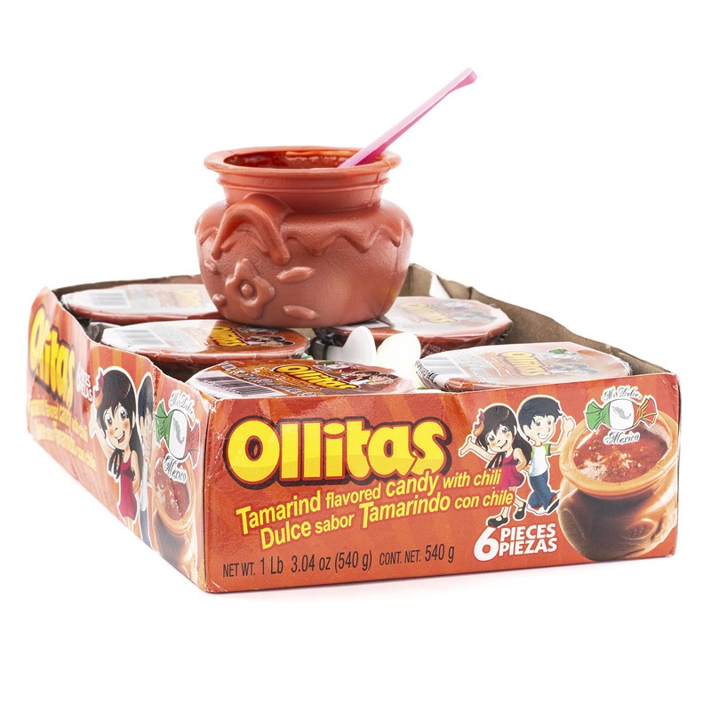 MDM OLLITAS Soft Tamarind flavored candy w/chili in plastic pot