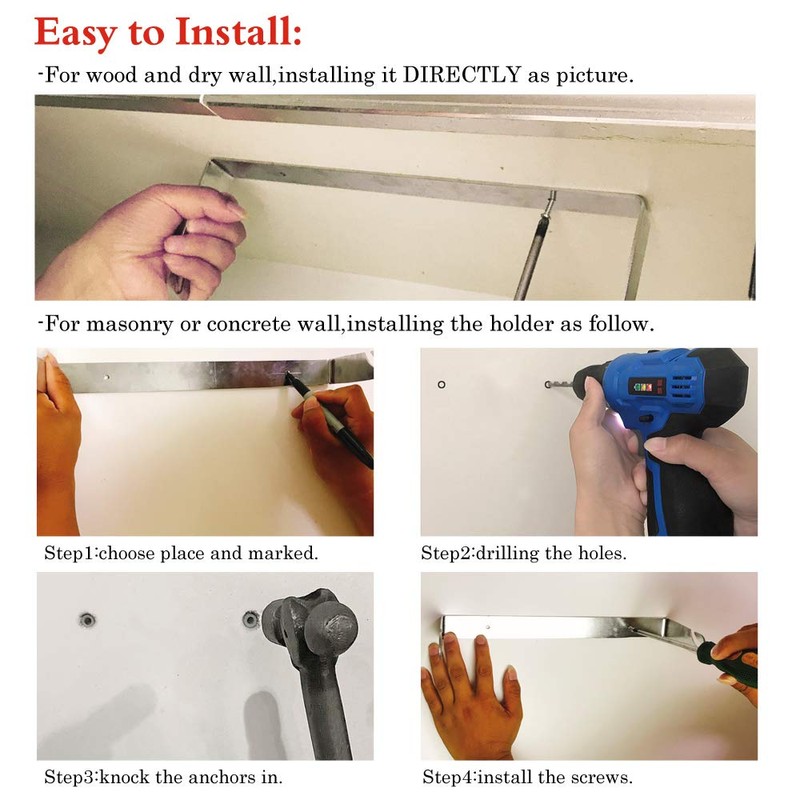 PHUNAYA Under Cabinet Paper Towel Holder Wall Mount for Home