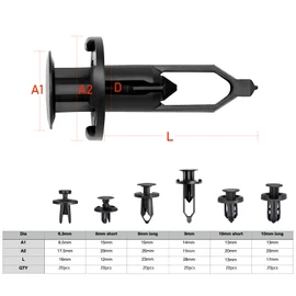 Car Push Retainer Clips, Ginsco 120 Pcs Auto Fasteners Assortment Plastic Push Pin Rivets Expansion Screws Replacement with Auto Trim Removal Tool Fastener Remover for Door Trim Panel Fender